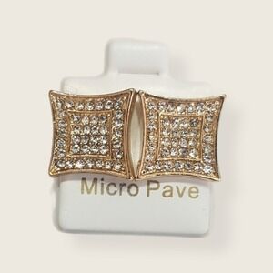 NIB Micro Pave Crystal Post Studded Earrings